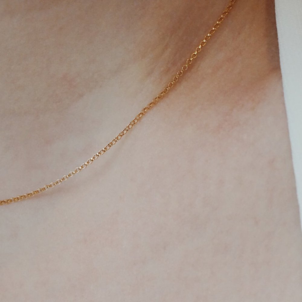 Gold Filled Rolo Chain Necklace - Picture 2 of 4